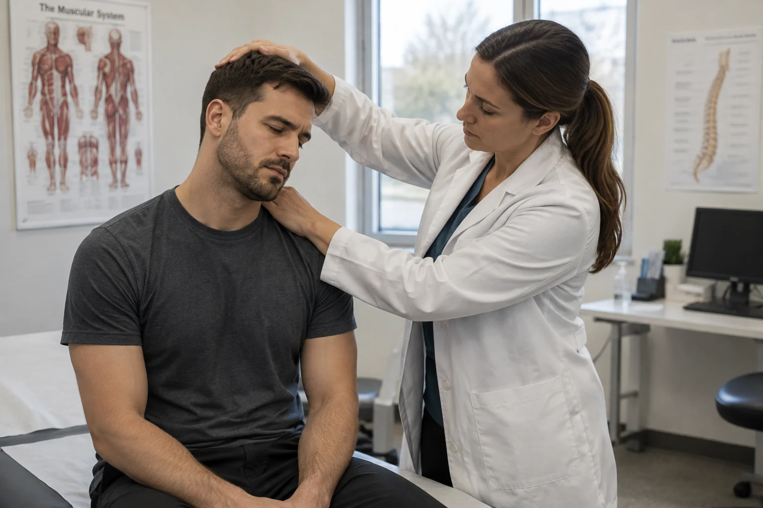 Neck pain and stiffness are among the most common symptoms of whiplash after a car accident